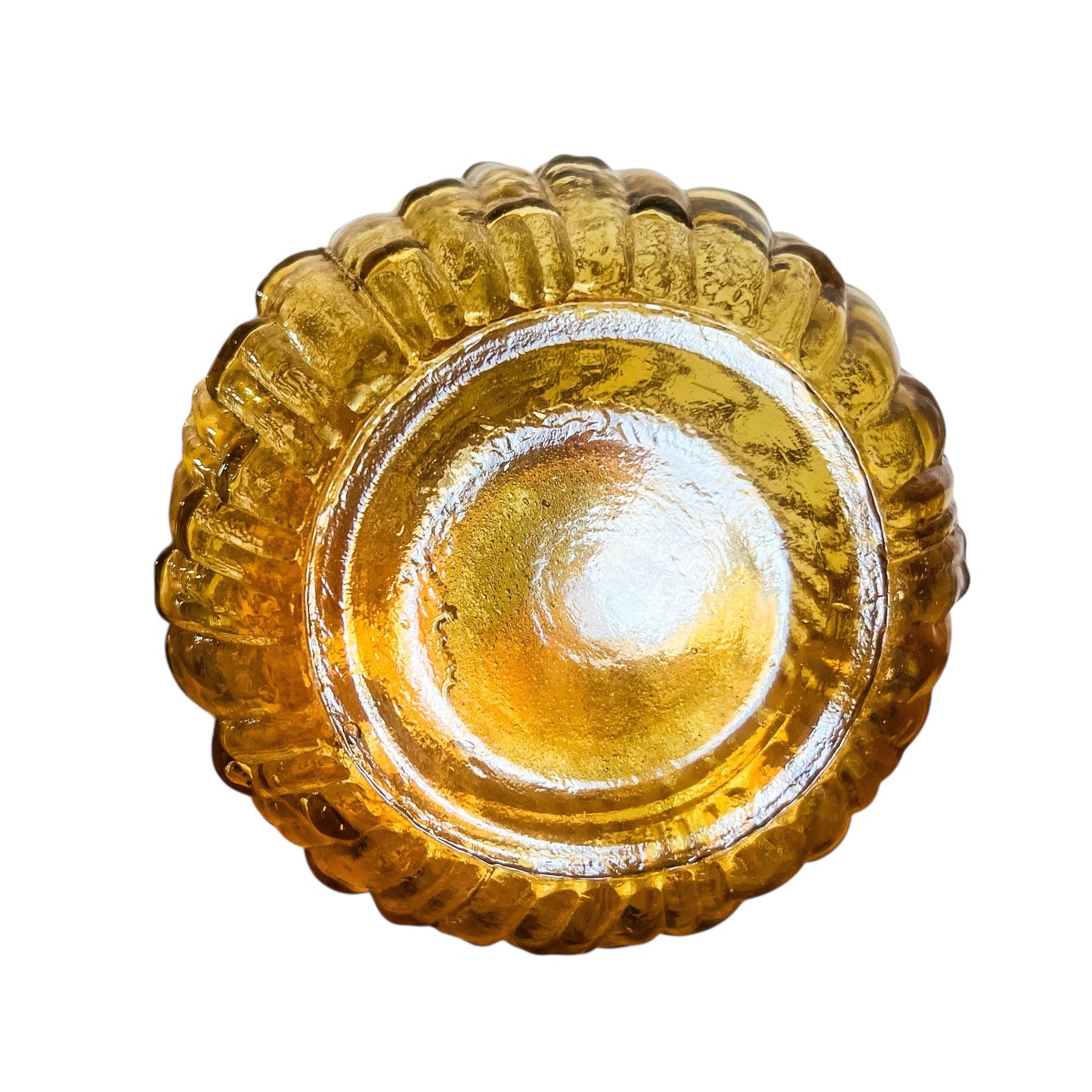 Amber Glass Wax-Drip Genie Bottle