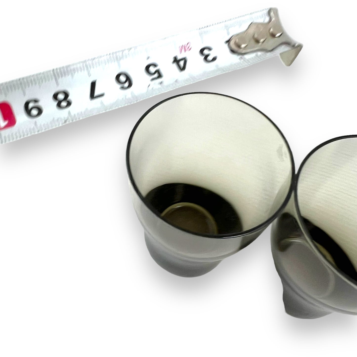 Black Smokey glass set of 4