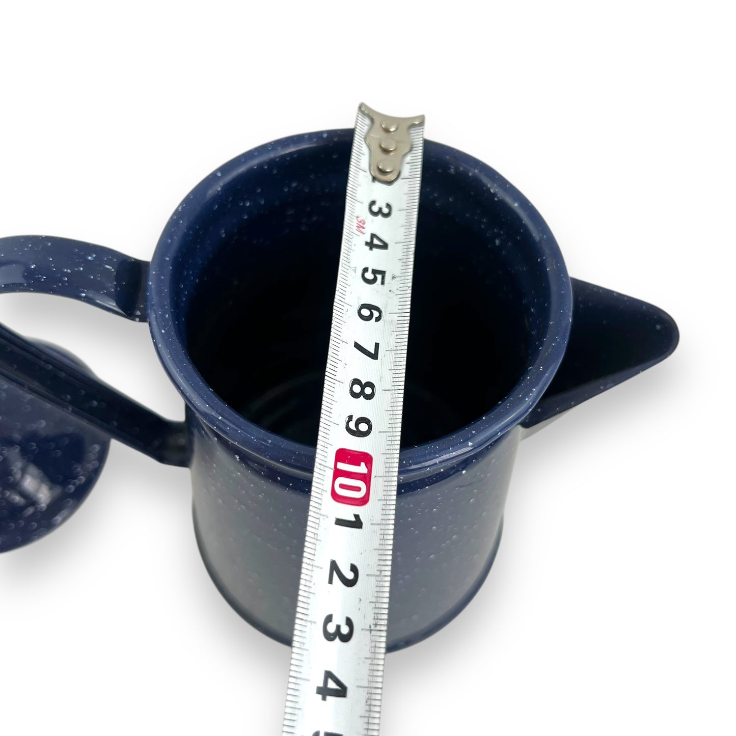 Blue Speckled Enamel Coffee Pot
