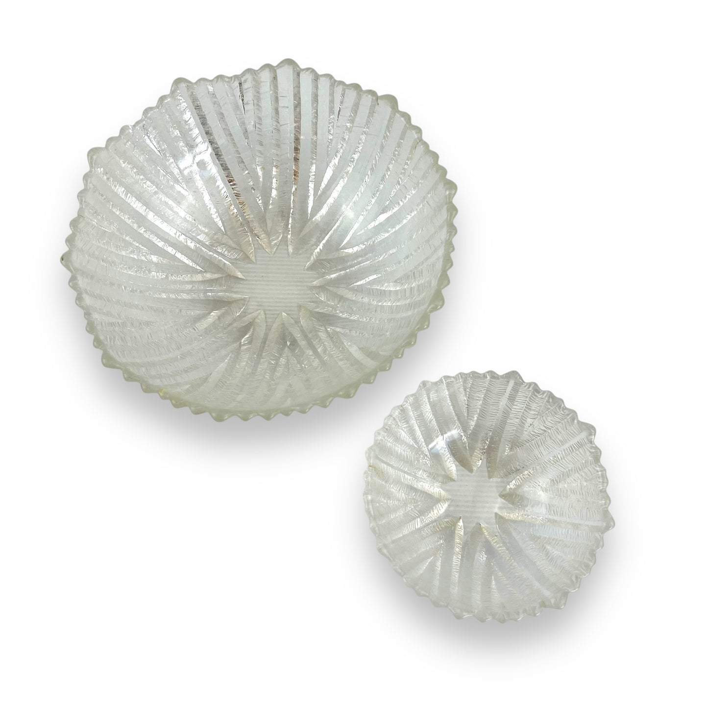 Ice Glass texture Bowl Large and small set