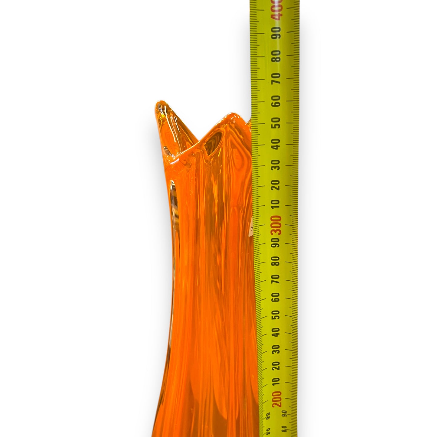 Orange Mid-Century Art Glass Vase