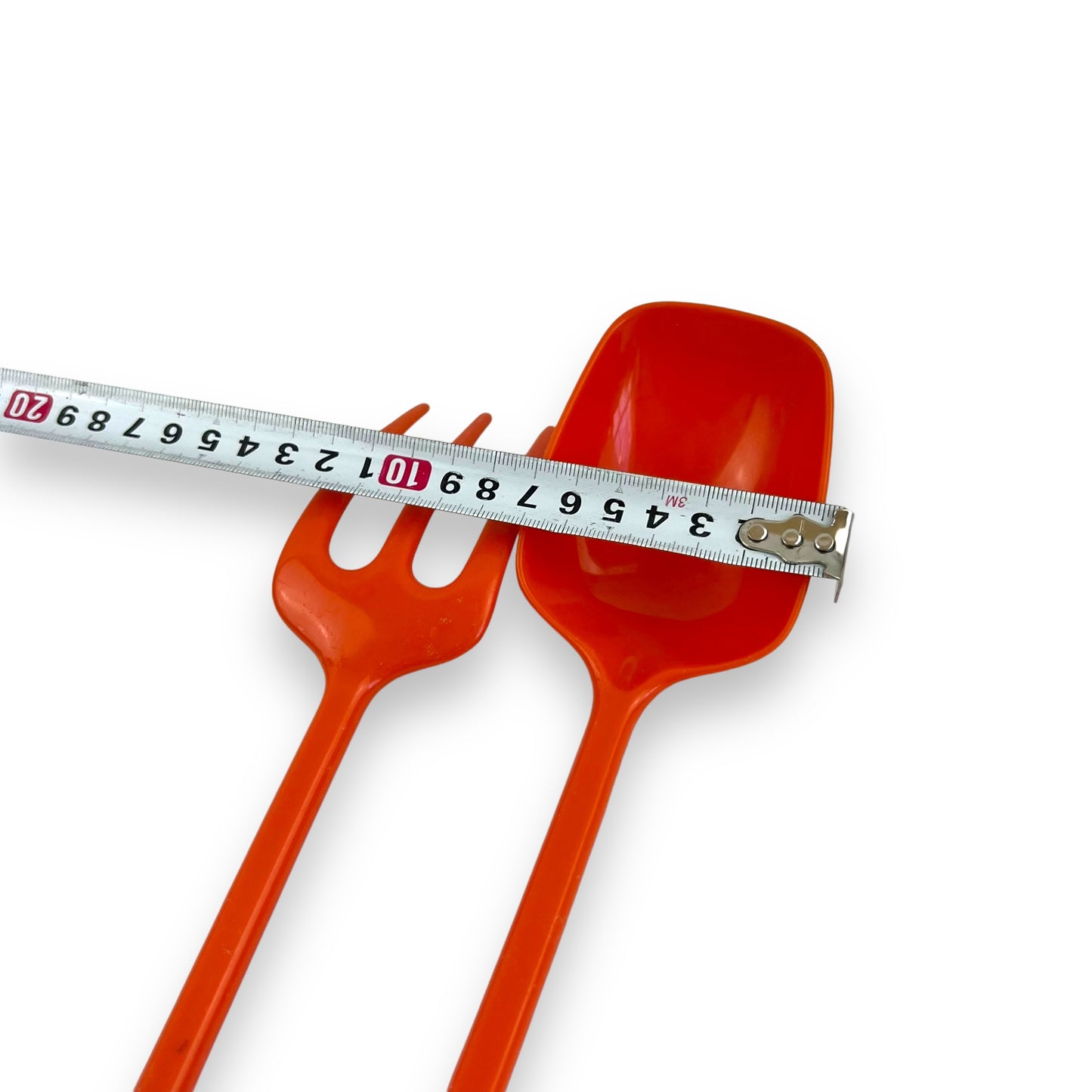 Salad Server Set - Made in Hong Kong - Orange and Black