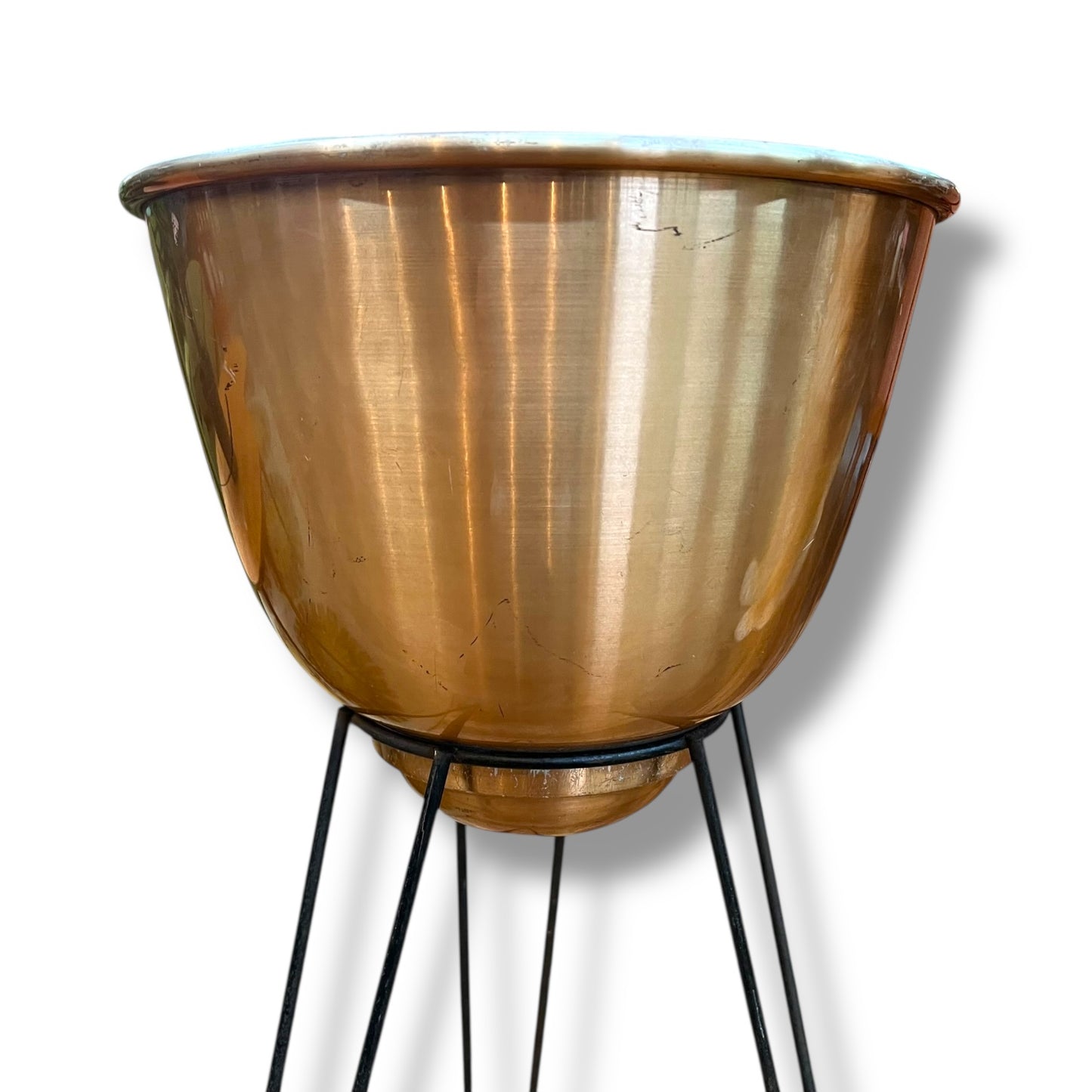 Anodised Metal Planter on Hairpin Stand