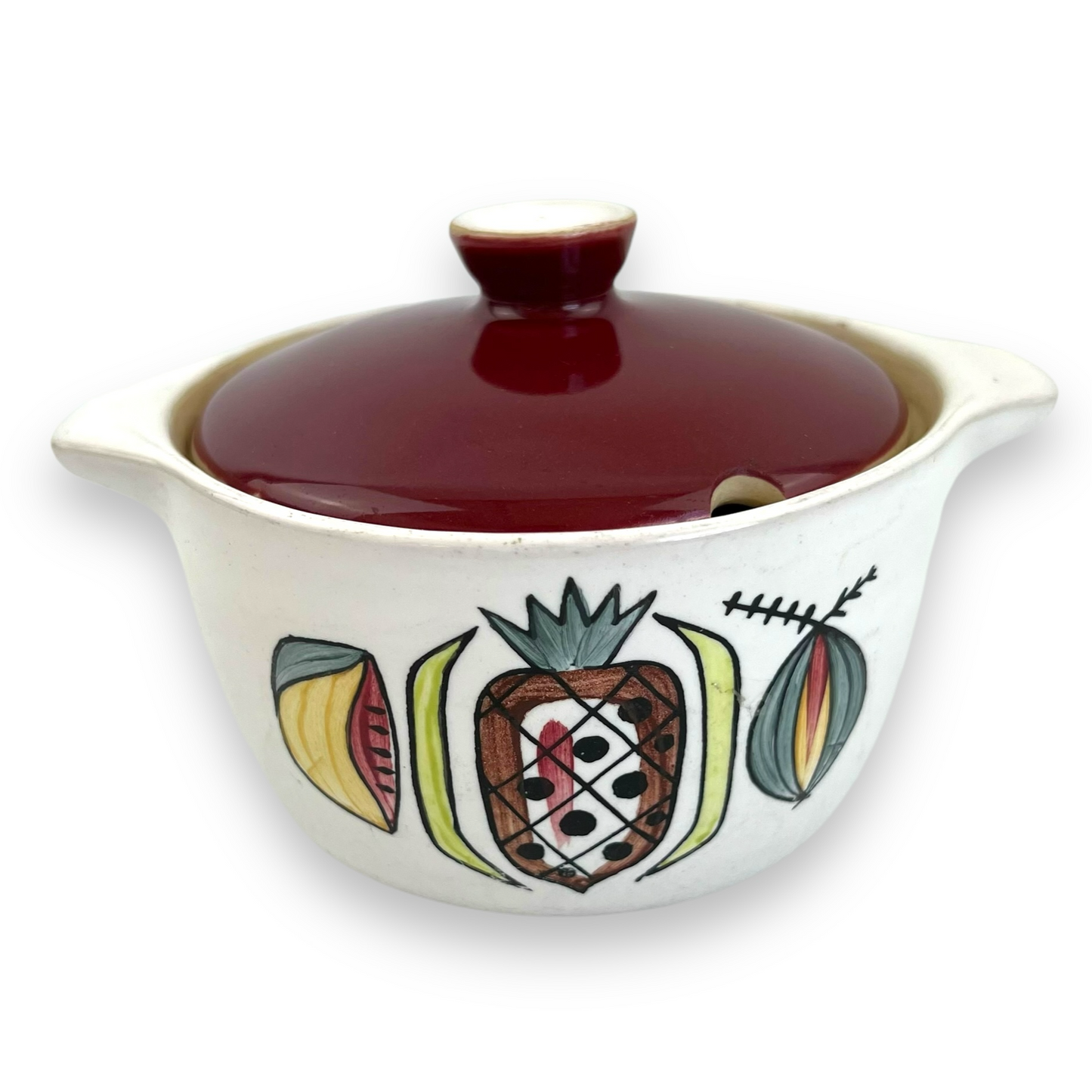 Langley Mill Pottery Jamaica sugar pot and lid