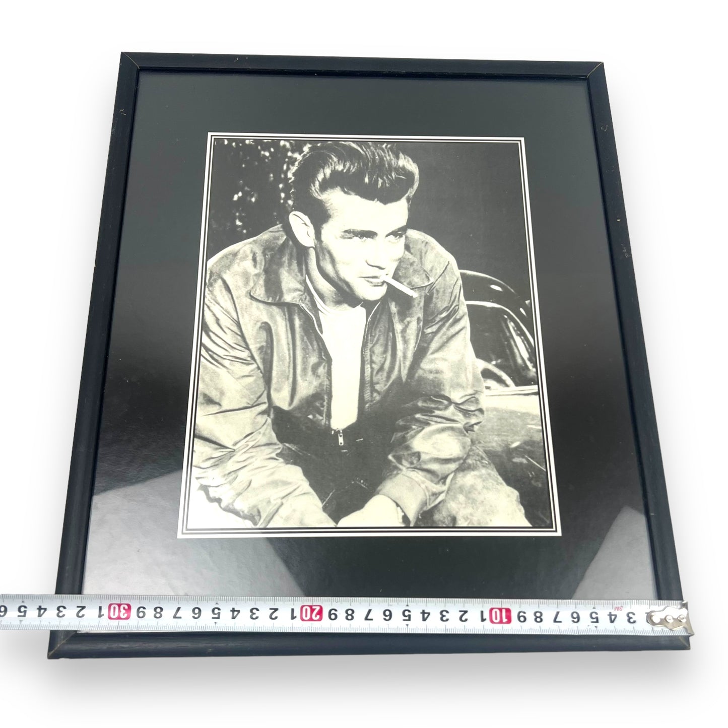 Framed Black & White Portrait of James Dean