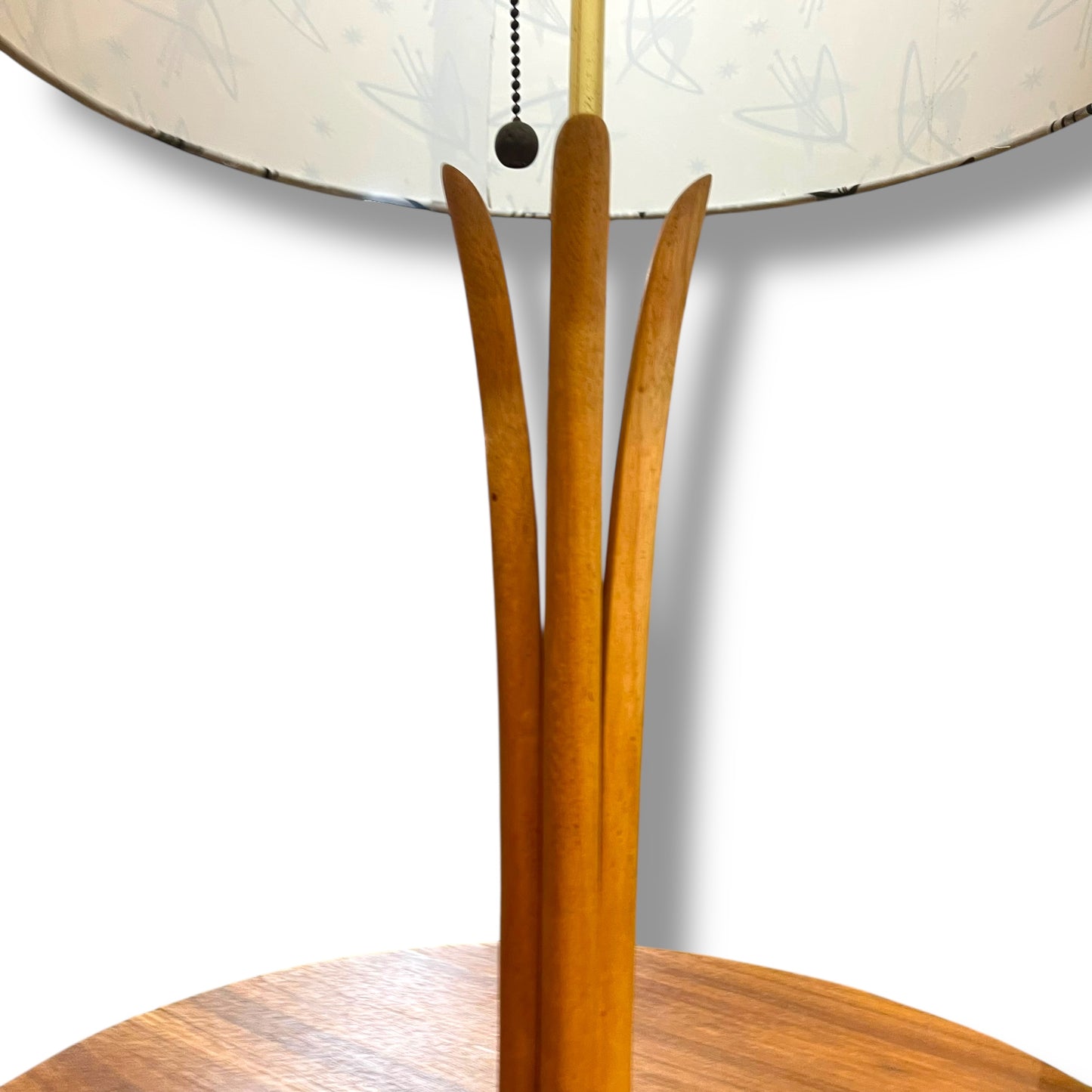 Atomic Floor Lamp with Built-In Table & Atomic Print Shade