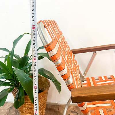 Retro Orange Folding Outdoor Chair