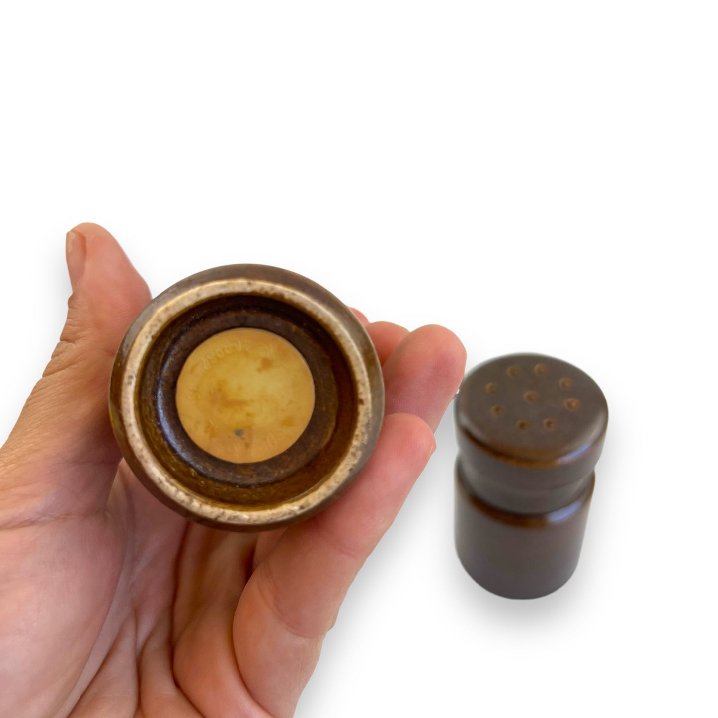 Stoneware Salt & Pepper Shakers – Brown Glazed Ceramic