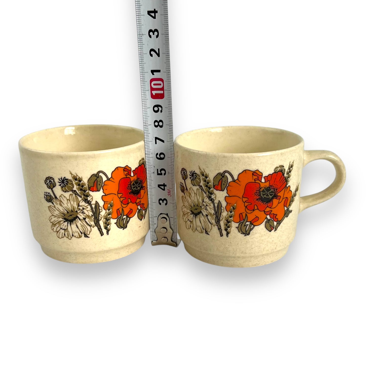 Johnson Australia Orange Flower Cup Set of 2