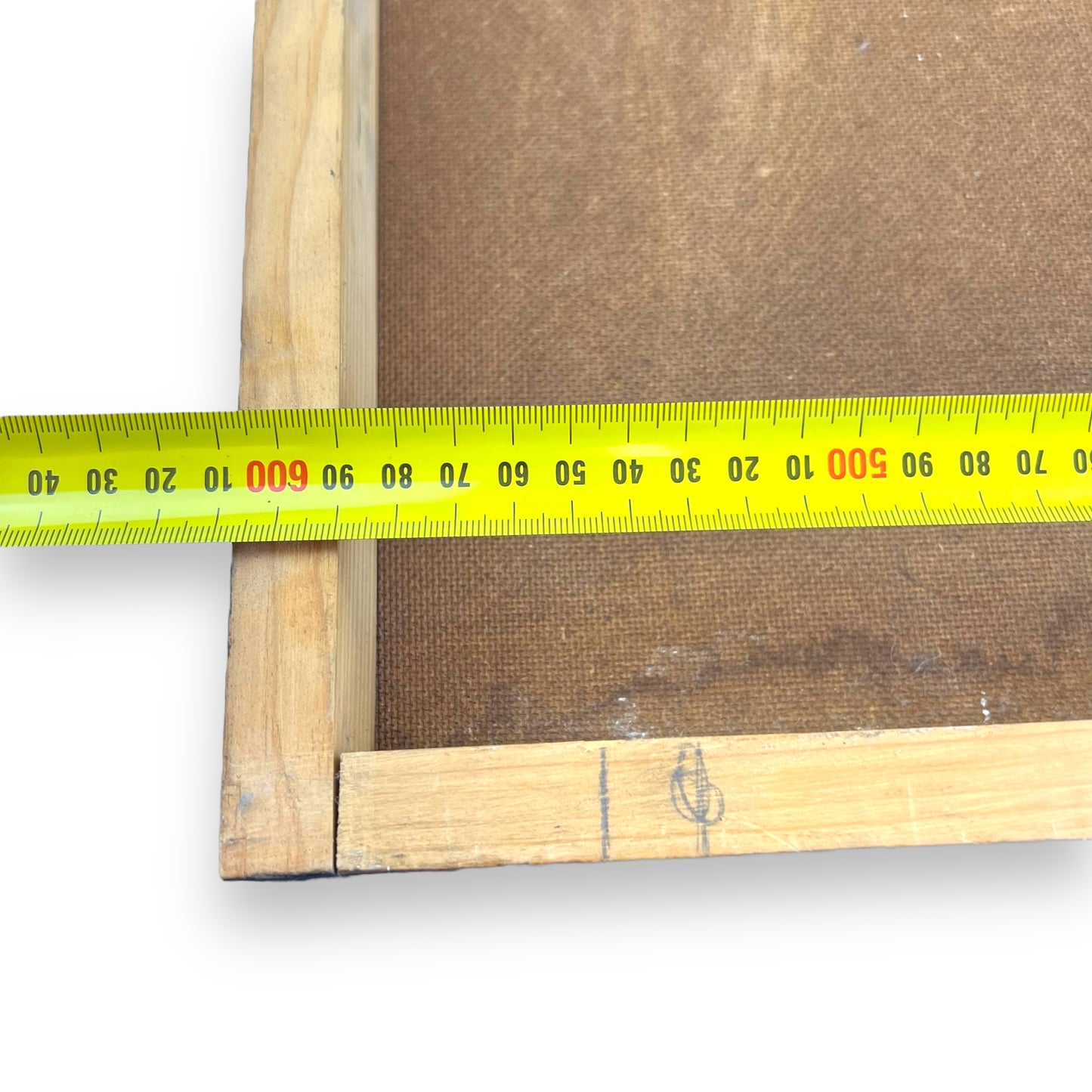 Copper pressed metal Aztec Mayan calendar artwork on wooden board