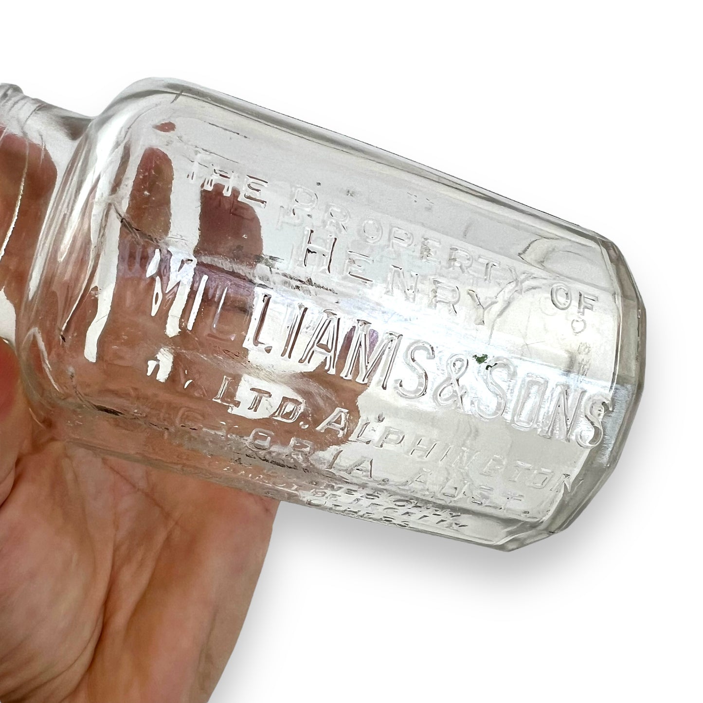 Henry Williams & Sons Glass Jar - Vintage Storage Container