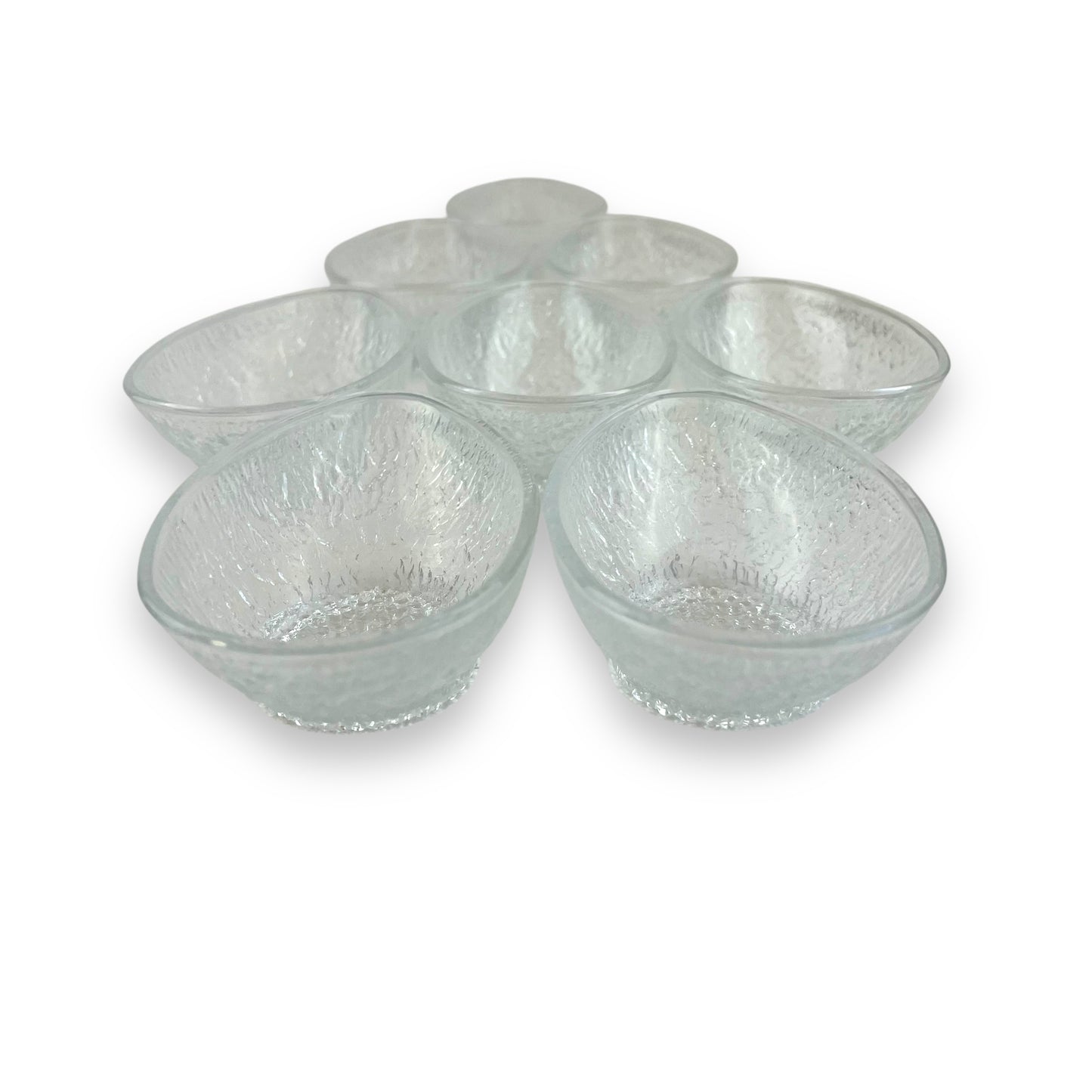 Avocado Shape Glass Bowl Set x8