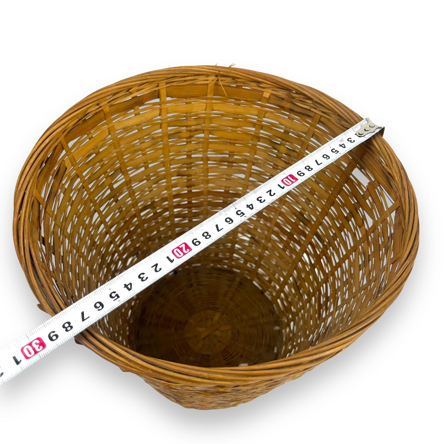 Cane Basket with Tortoiseshell Cane Weave