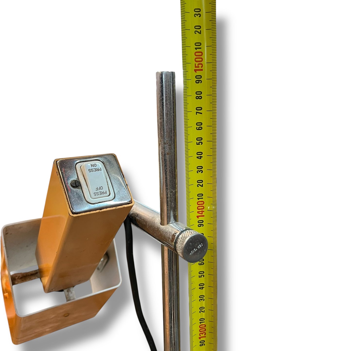 Orange Adjustable Twin Spotlight Floor Lamp