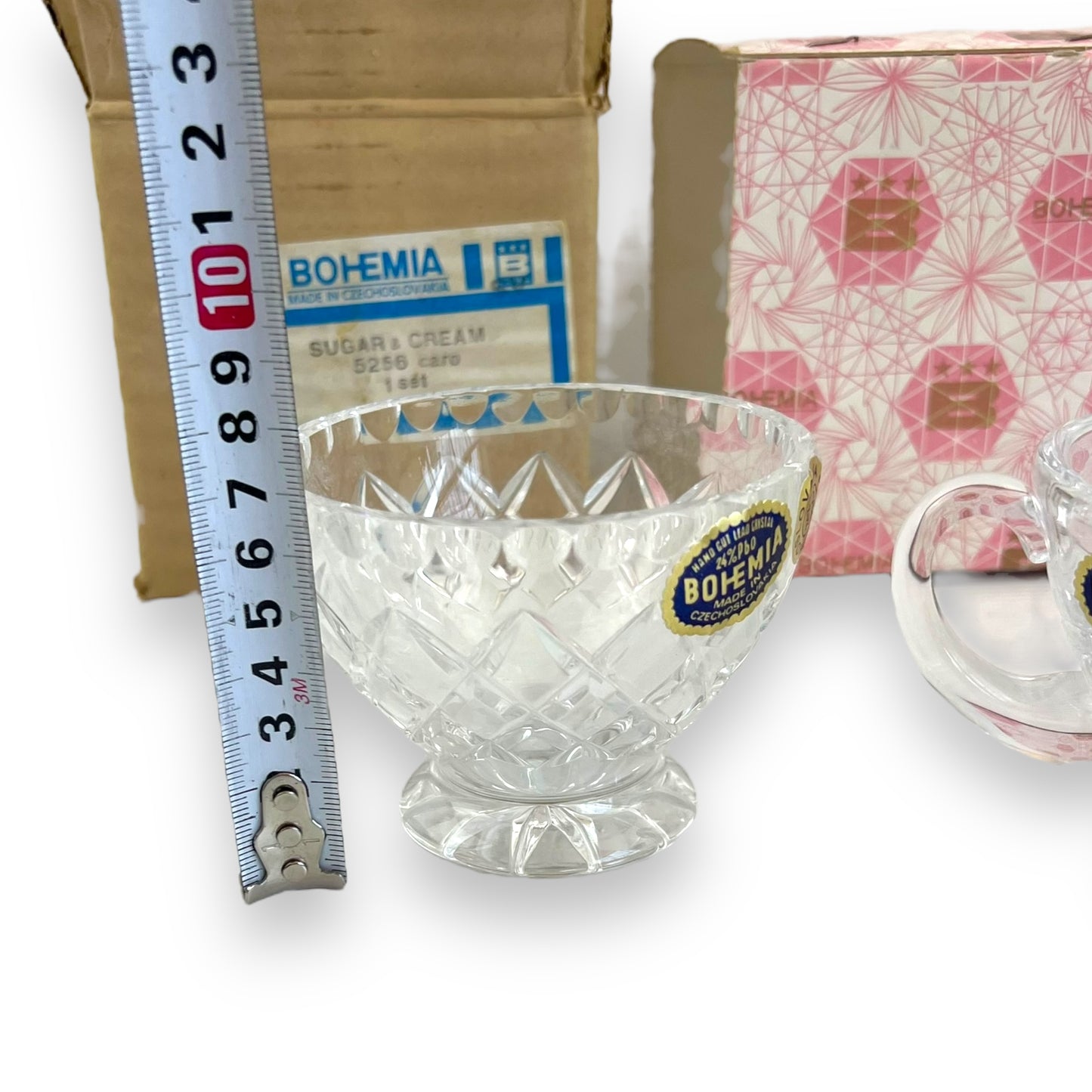 Bohemia Crystal Sugar and Cream Set – Made in Czechoslovakia
