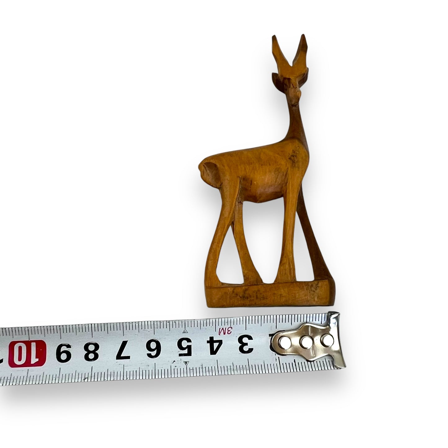 Small wooden antelope carved wooden statue