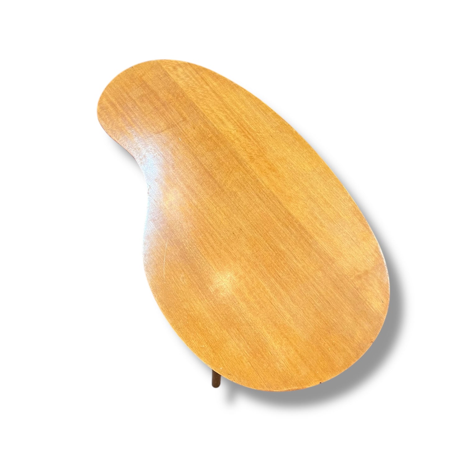 Kidney Shaped Coffee Table with Tapered Legs