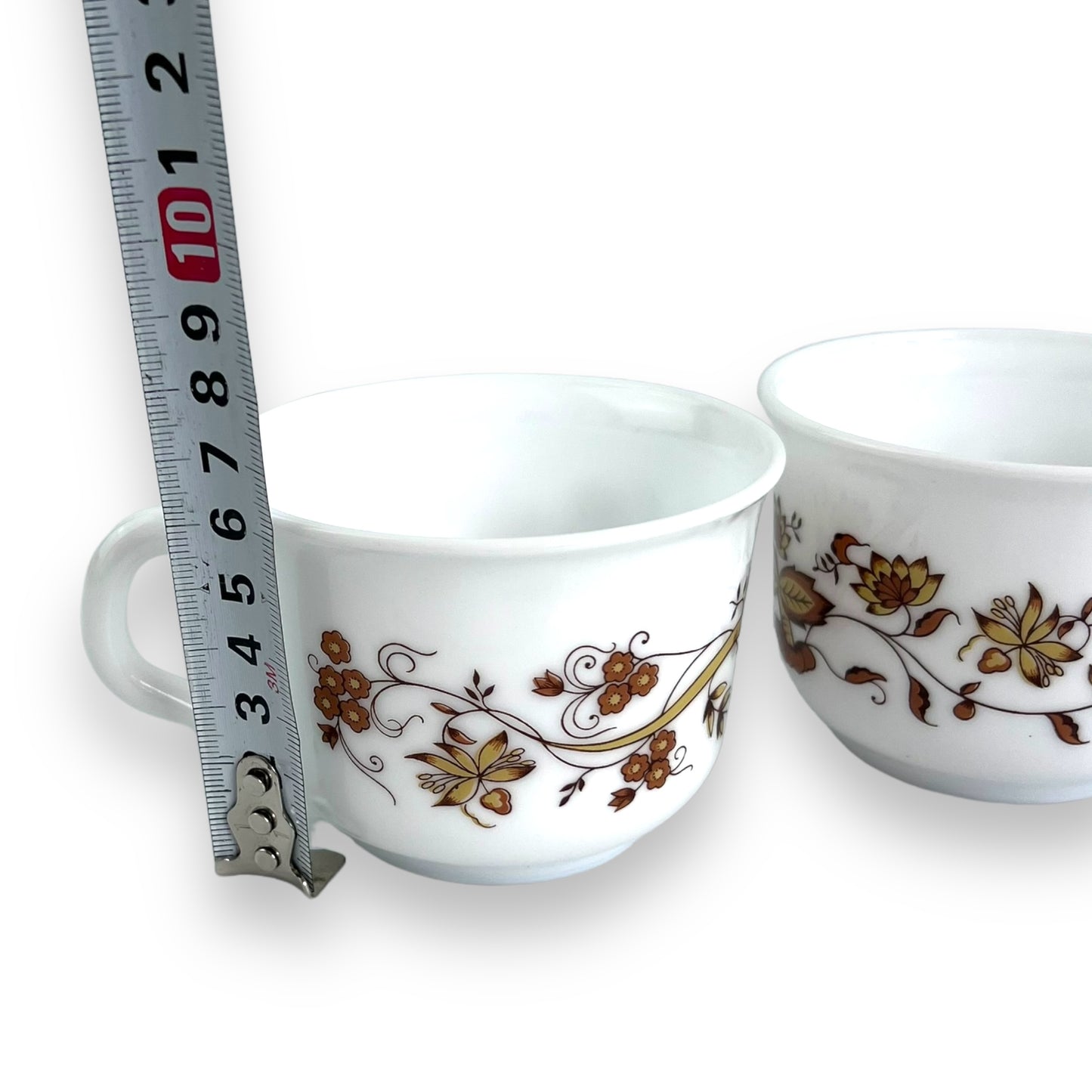 Arcopal Brown Onion Pattern Cup Set of 2