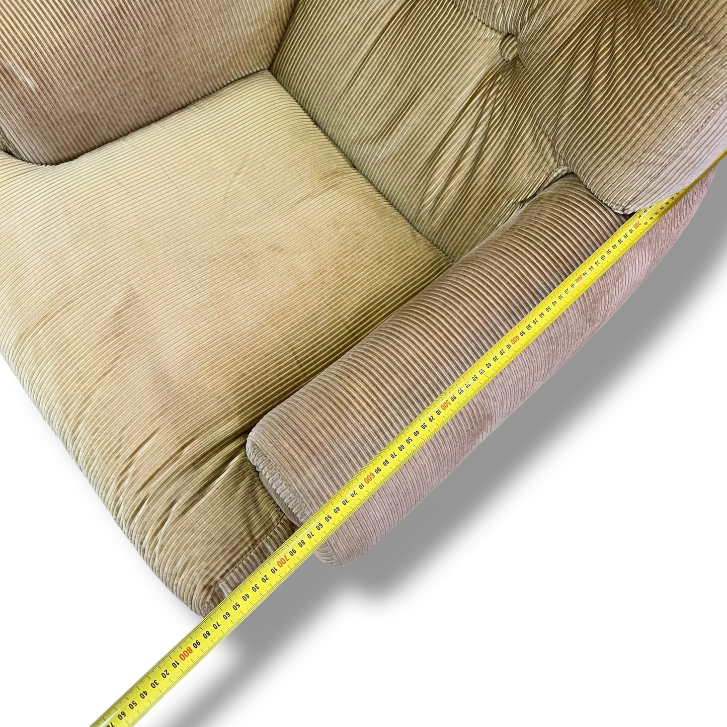 Green-Yellow Corduroy Armchair