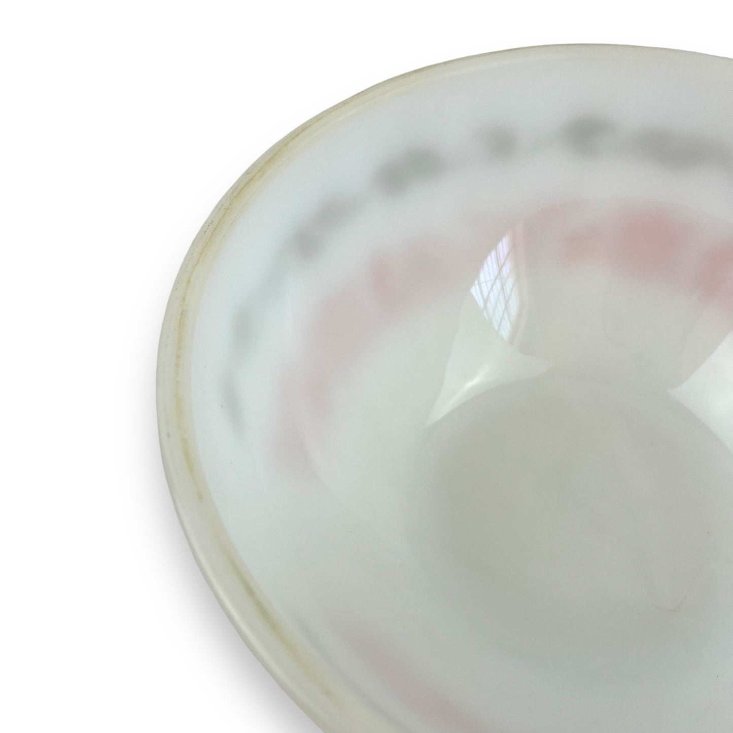 Pair of Vintage Fruit Design Milk Glass Bowls
