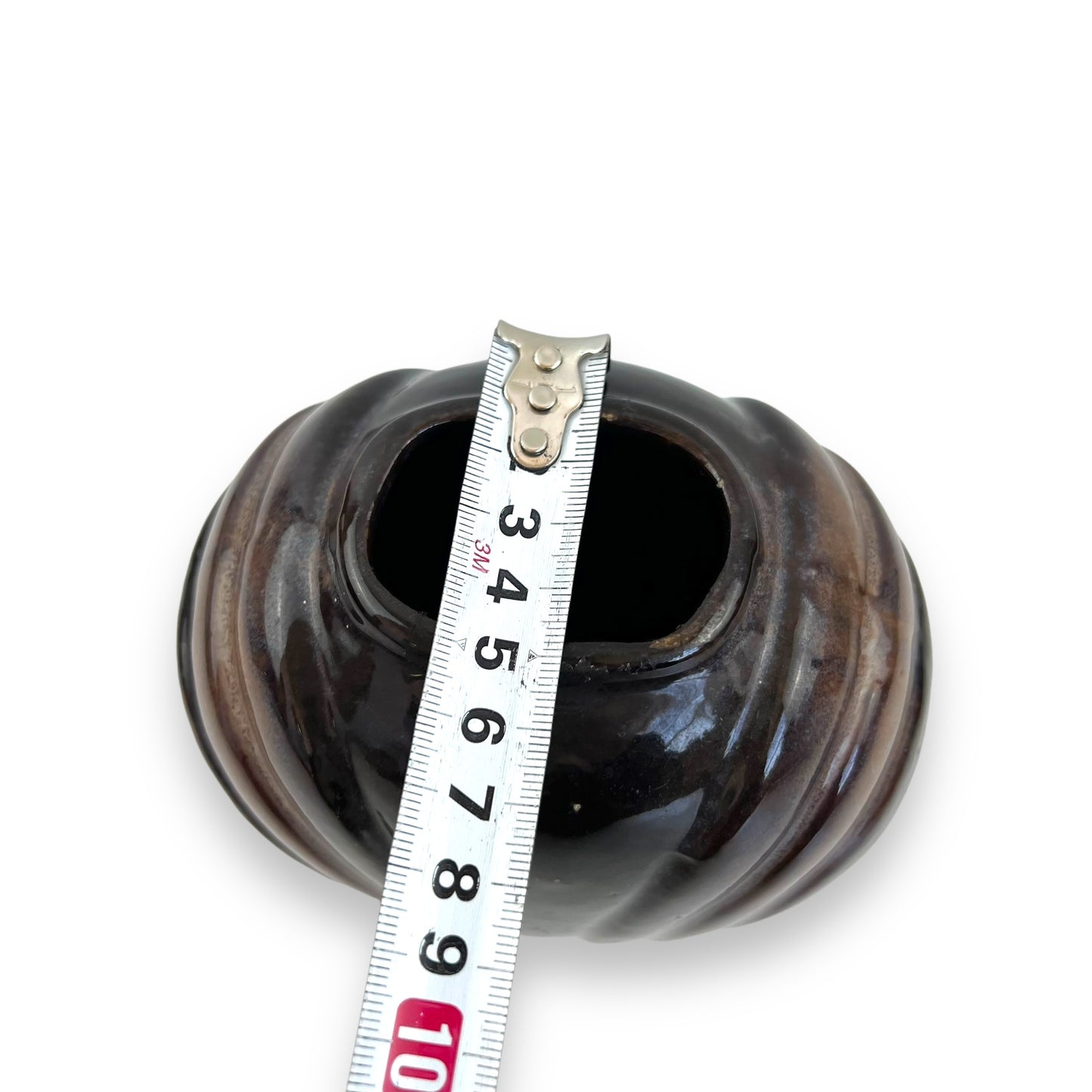 Black & Brown Pleated Vase