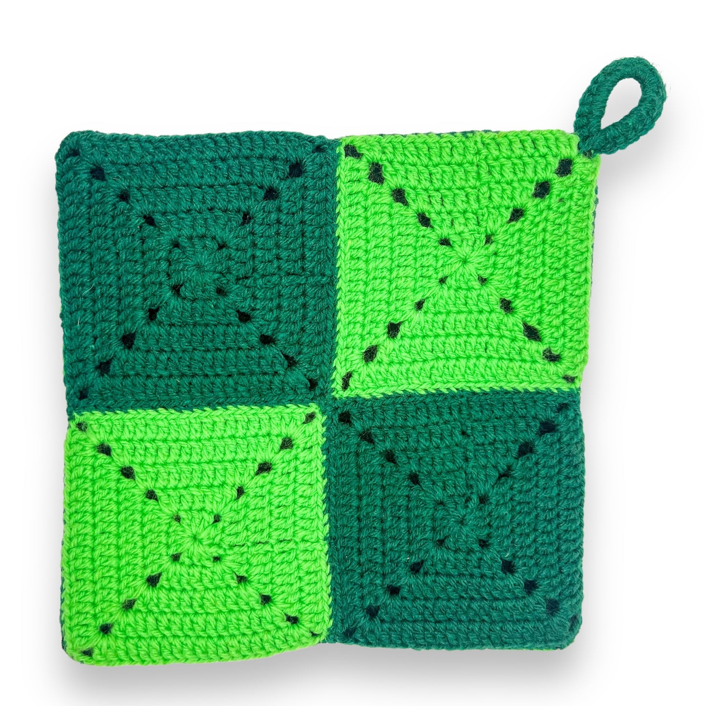 Green Crochet Hot Pot Holder