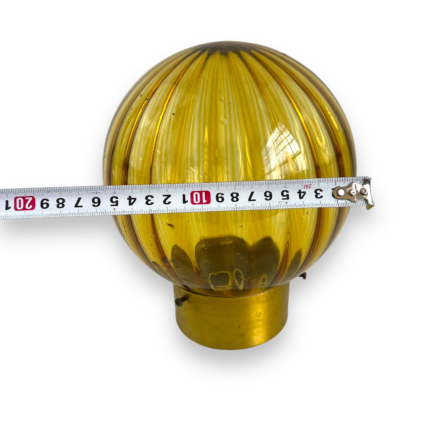 Amber Glass Sphere Light Shade Fitting