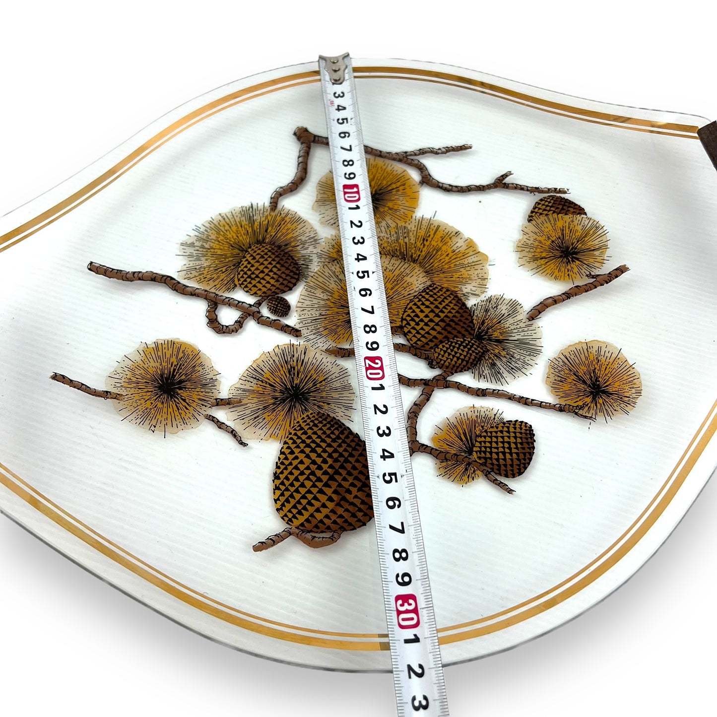 Glass Pine Cone Platter