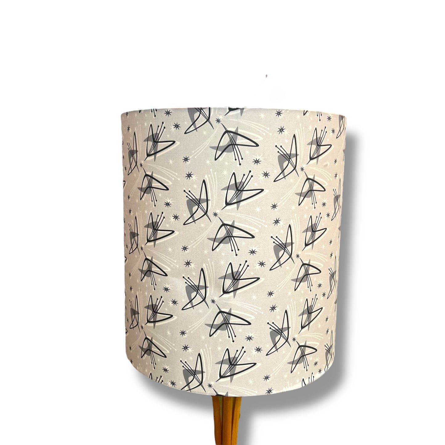Atomic Floor Lamp with Built-In Table & Atomic Print Shade