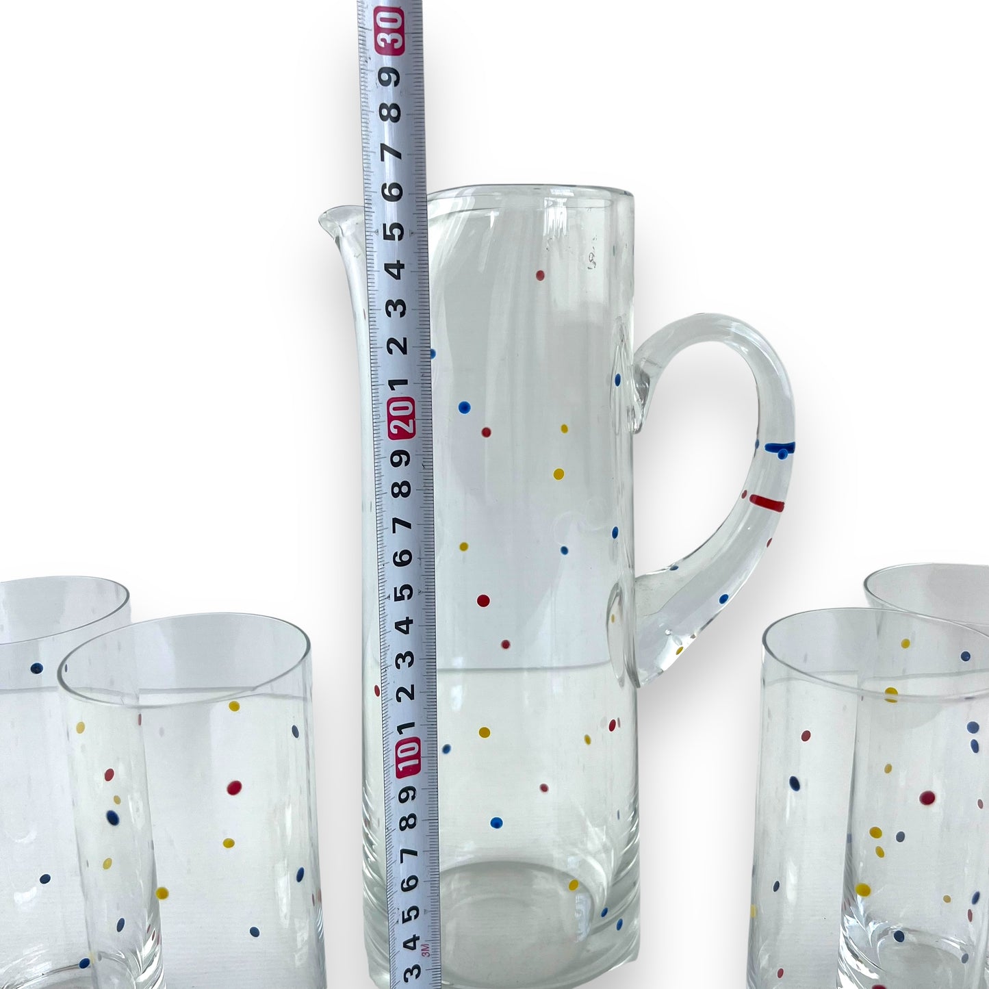 Polka Dot Jug & 4 Glasses