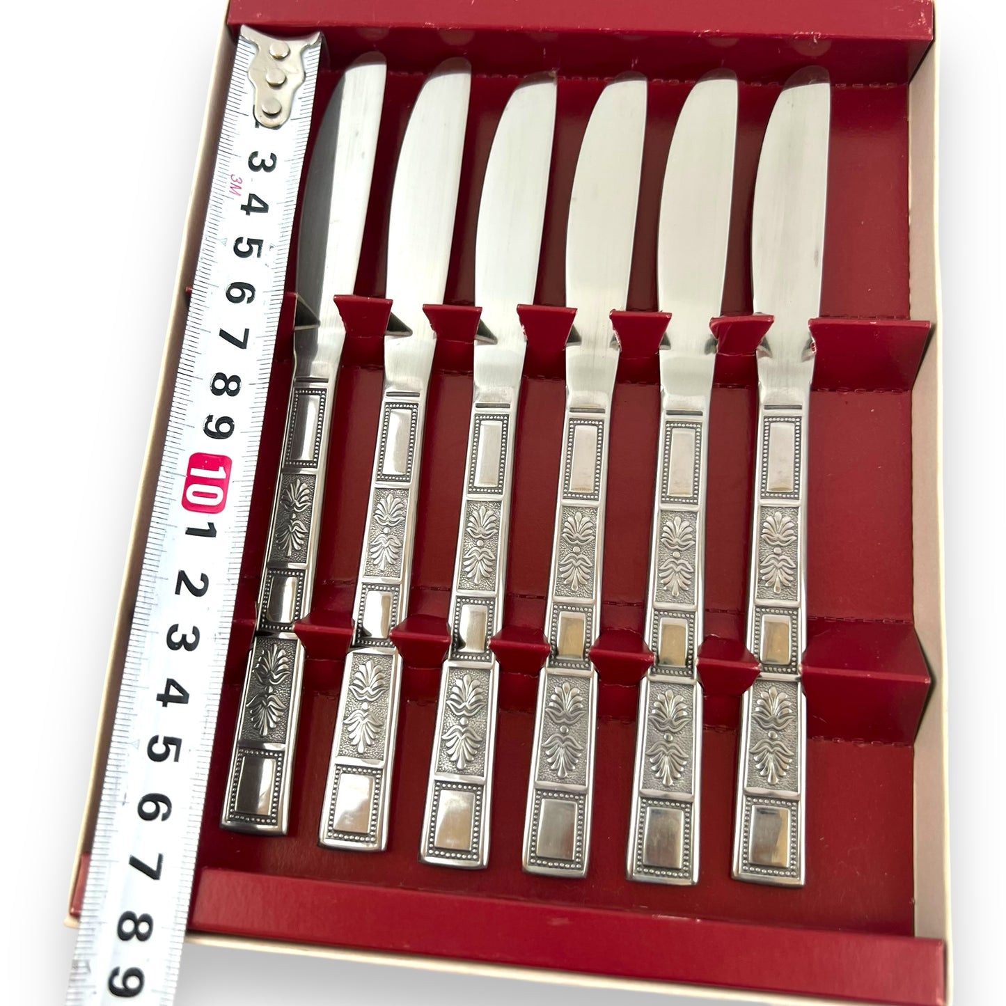 Vintage 6-Piece Stainless Steel Fruit Knife Set in Original Gift Box