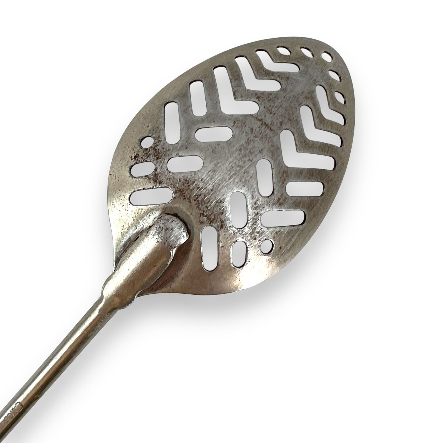 Blue painted Wooden handle spoon