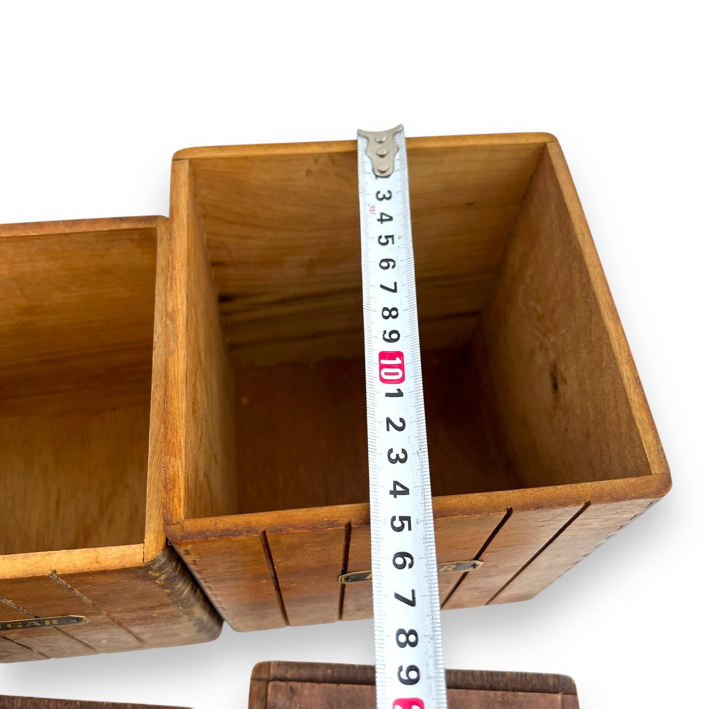 Wooden Kitchen Canister Set - Flour, Sugar, Coffee & Tea