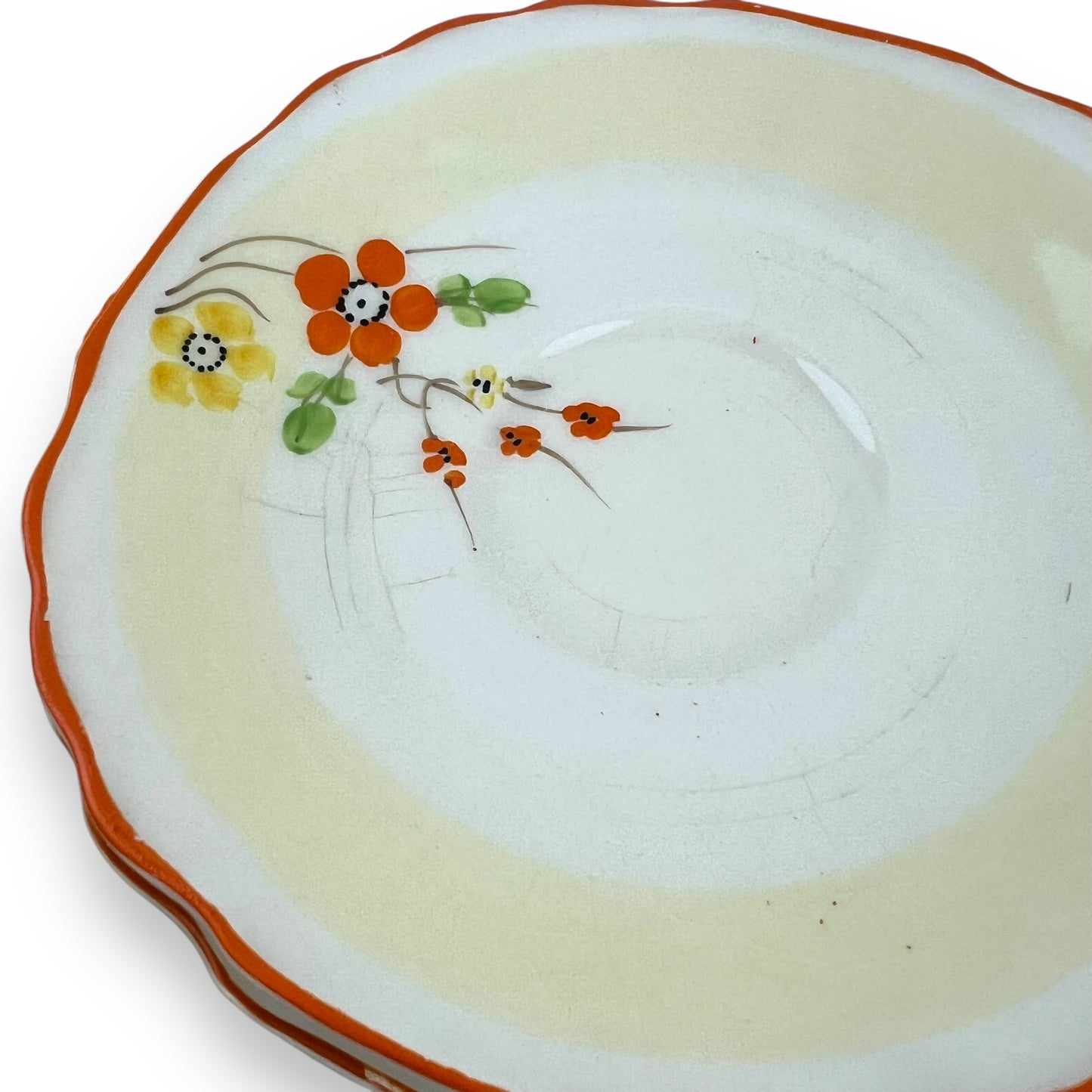 Hand painted flower tea cup set - made in England