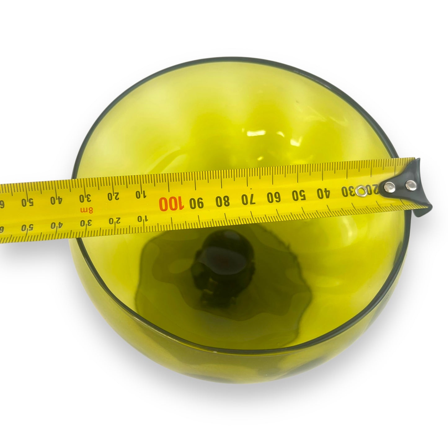 Olive Green Empoli Glass Compote Bowl