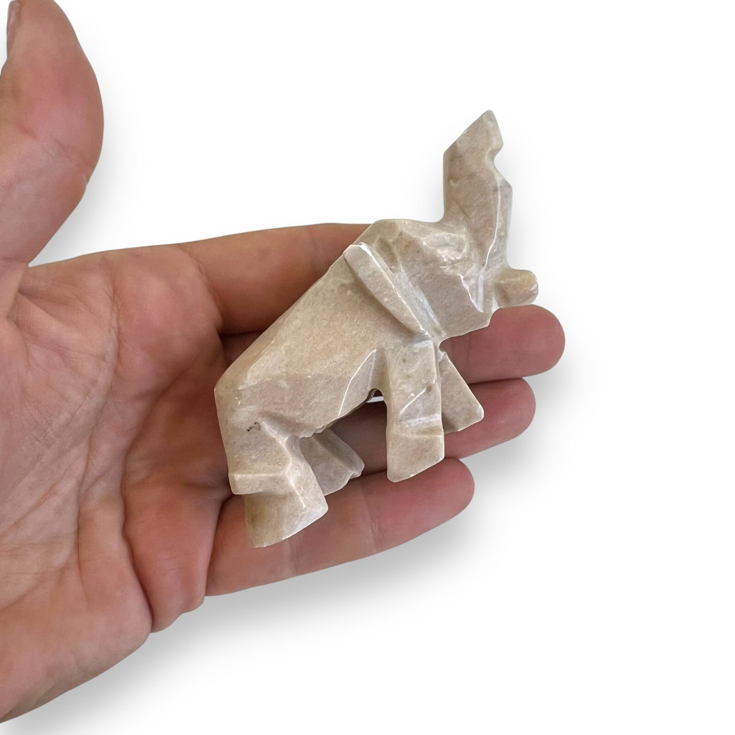 Stone carved elephant ornament statue