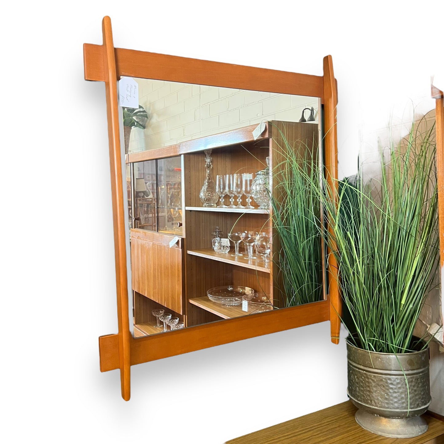 Mid-Century Teak Wall Mirror