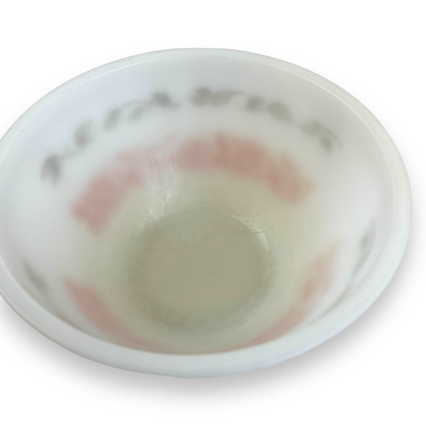 Pair of Vintage Fruit Design Milk Glass Bowls