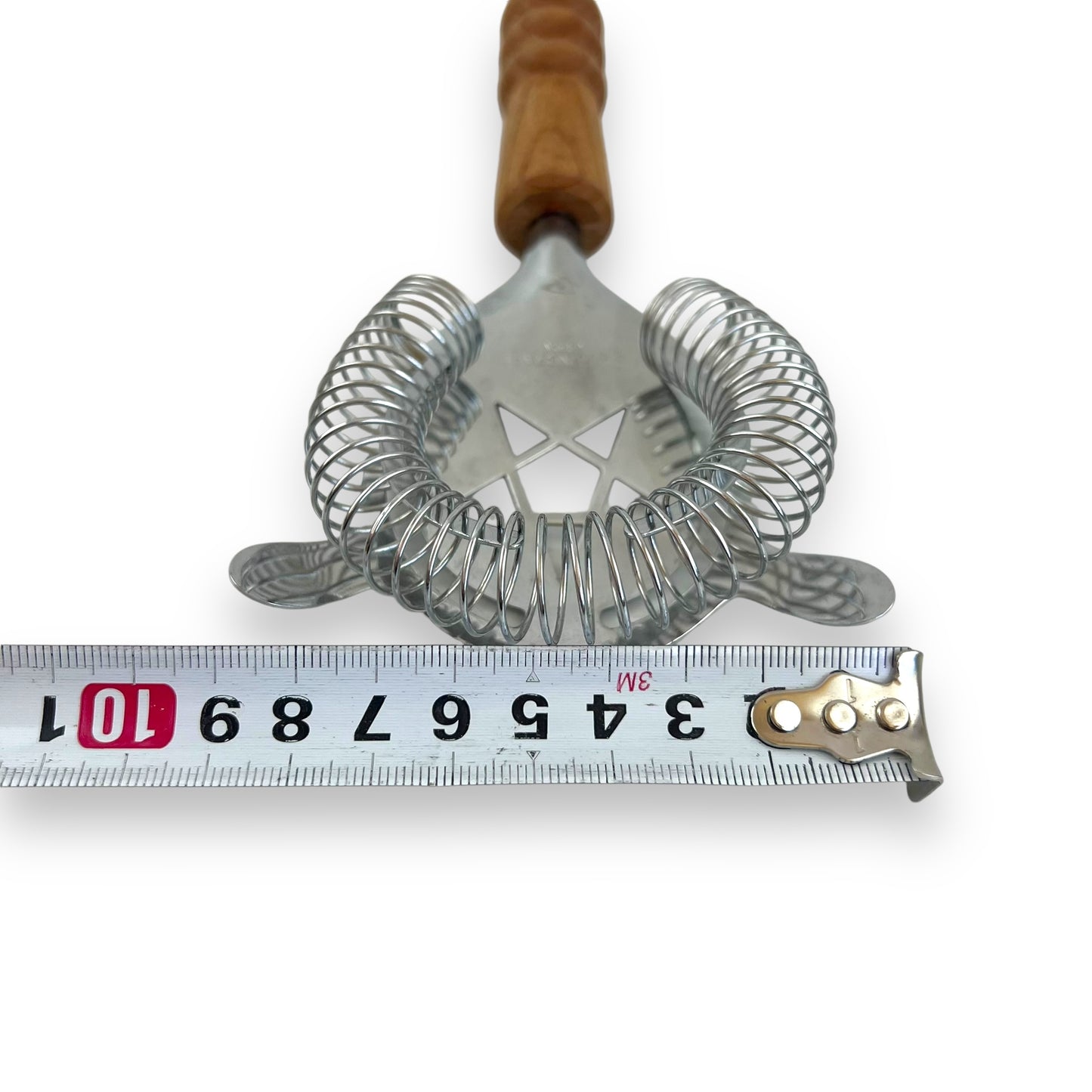 Japanese Cocktail Strainer with Wooden Handle and Star Cutout Design