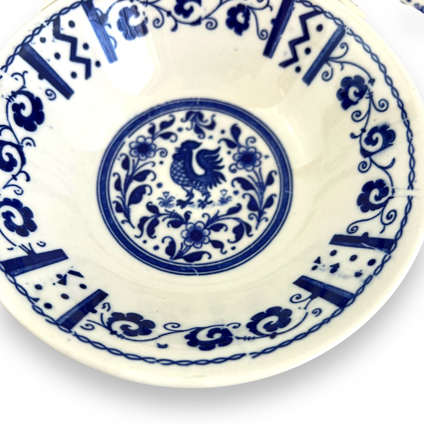 Blue Rooster Flower Pattern Bowl Set of 5