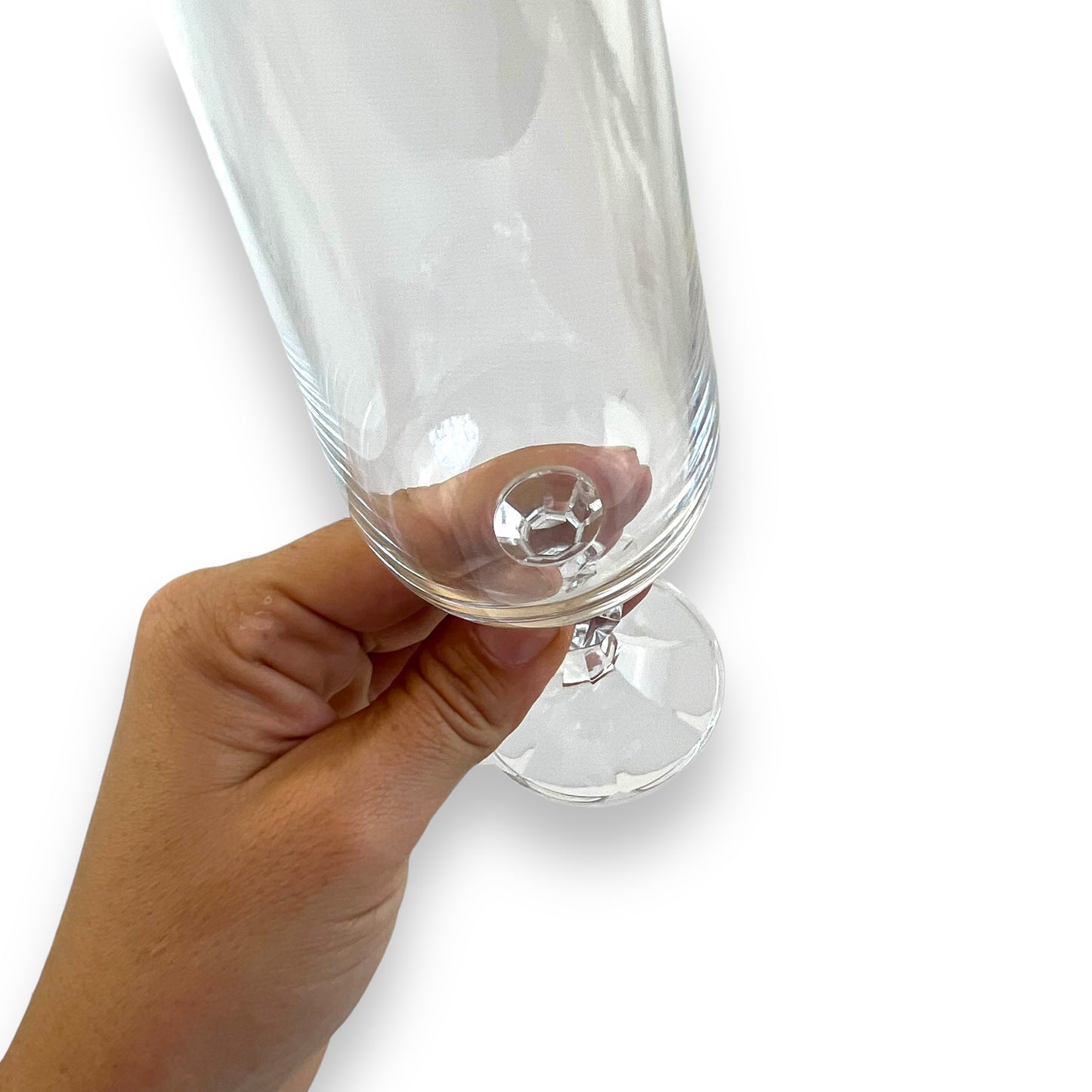 Bohemia Crystal Claudia Champagne Flutes Crystal Glasses Made in Czechoslovakia