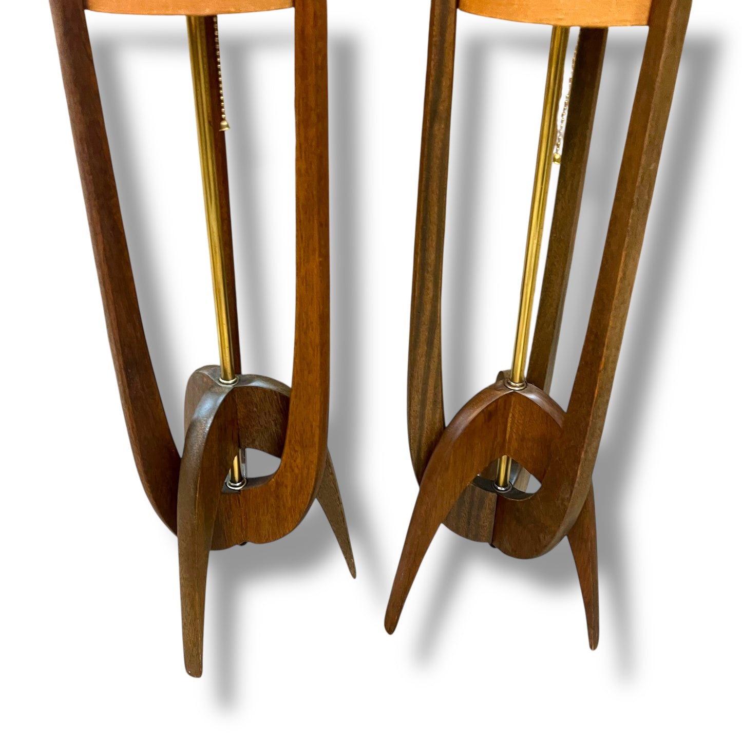 Pair of Mid-Century Rocket Lamps by Adrian Pearsall for Modeline of California
