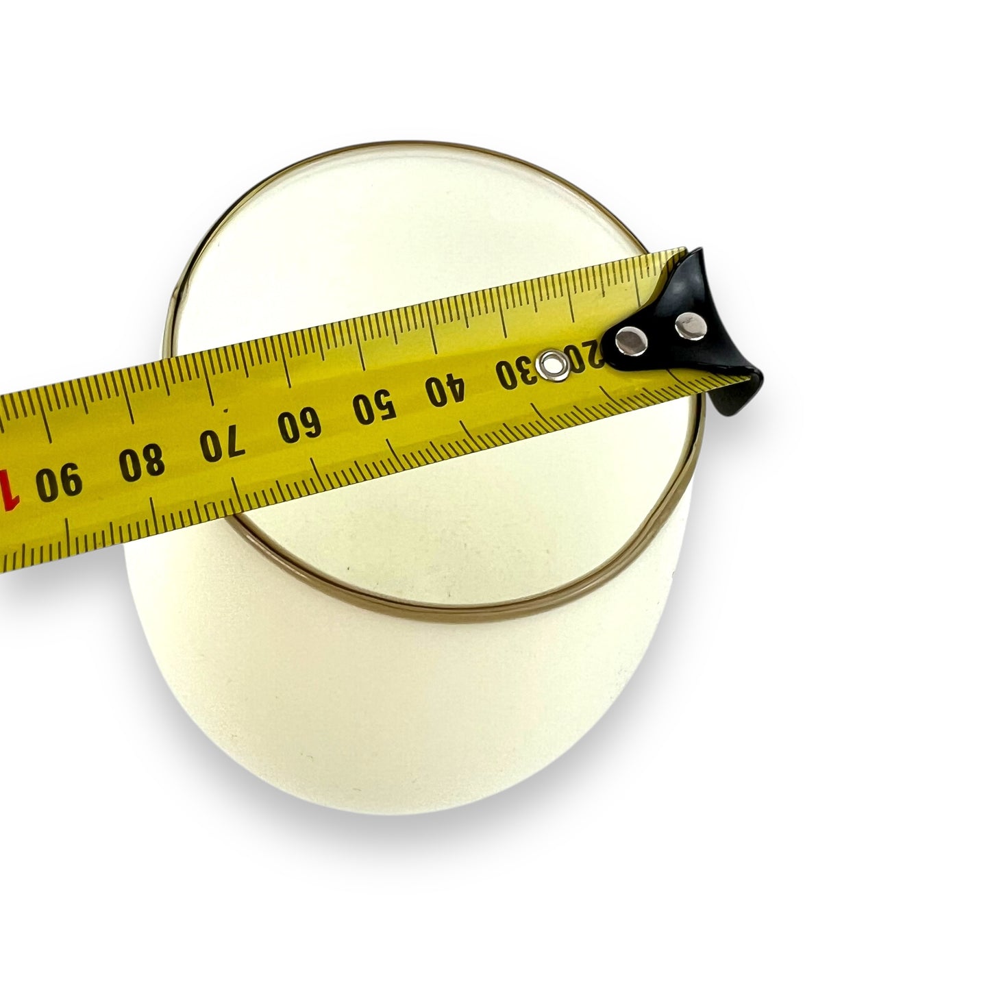 Creamy Opaline Goblet with Twisted Clear Stem