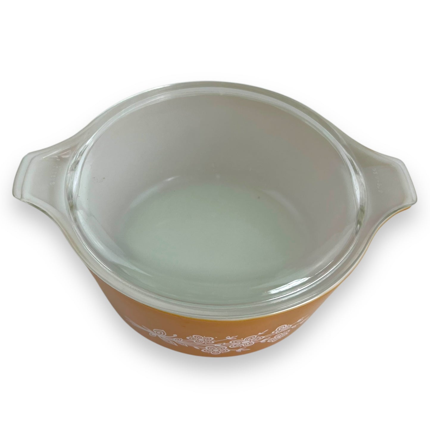 Pyrex Butterfly Gold Casserole Dish & Glass Lid Baking Dish