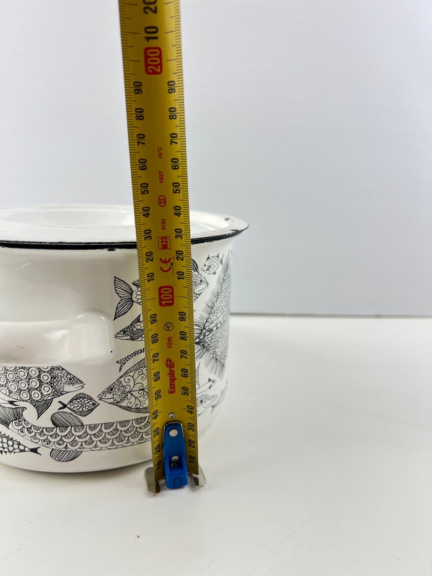 Finel Finland ‘Neptun’ Enamel Lidded Pot – Fish Pattern