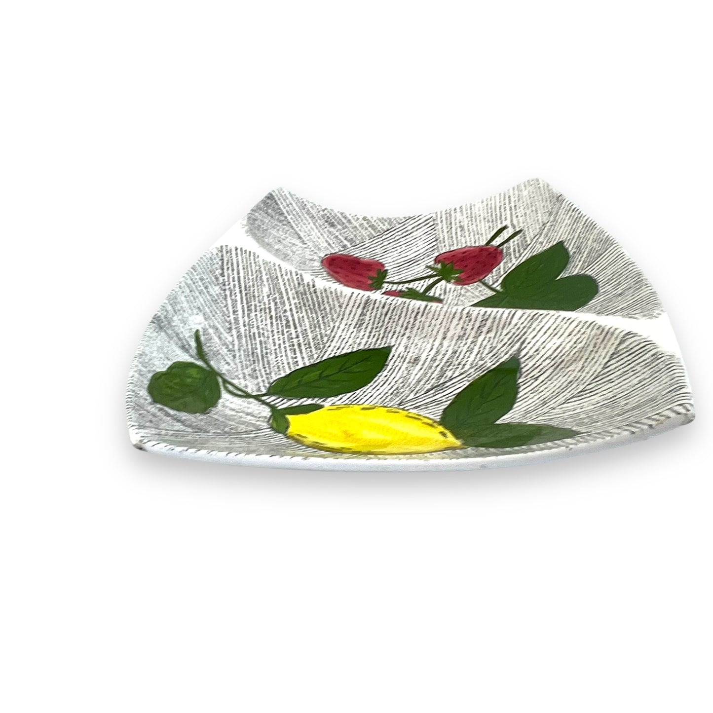 Strawberry & Lemon Stripe plate