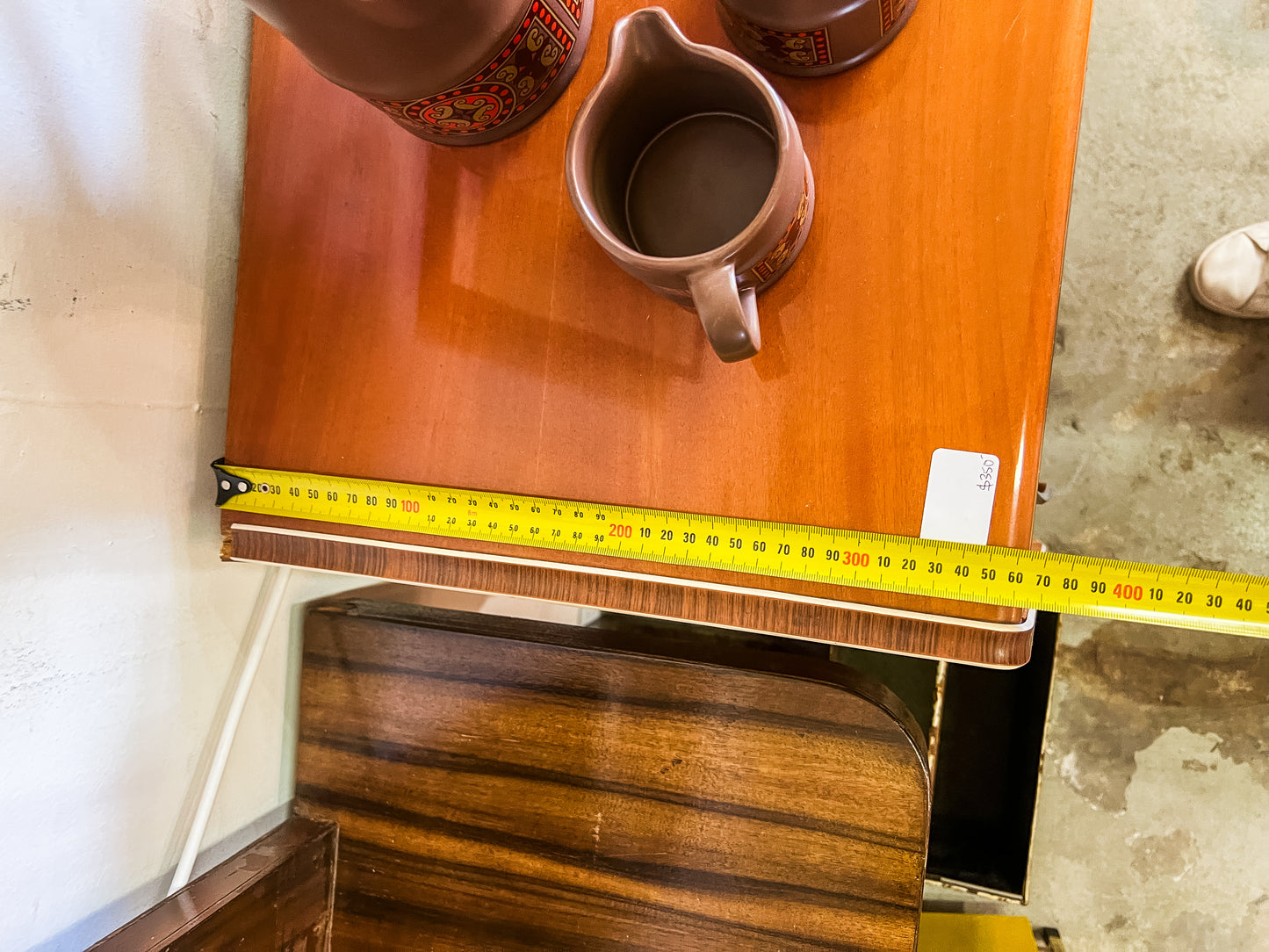 Burl Wood Sideboard with Display Cabinet