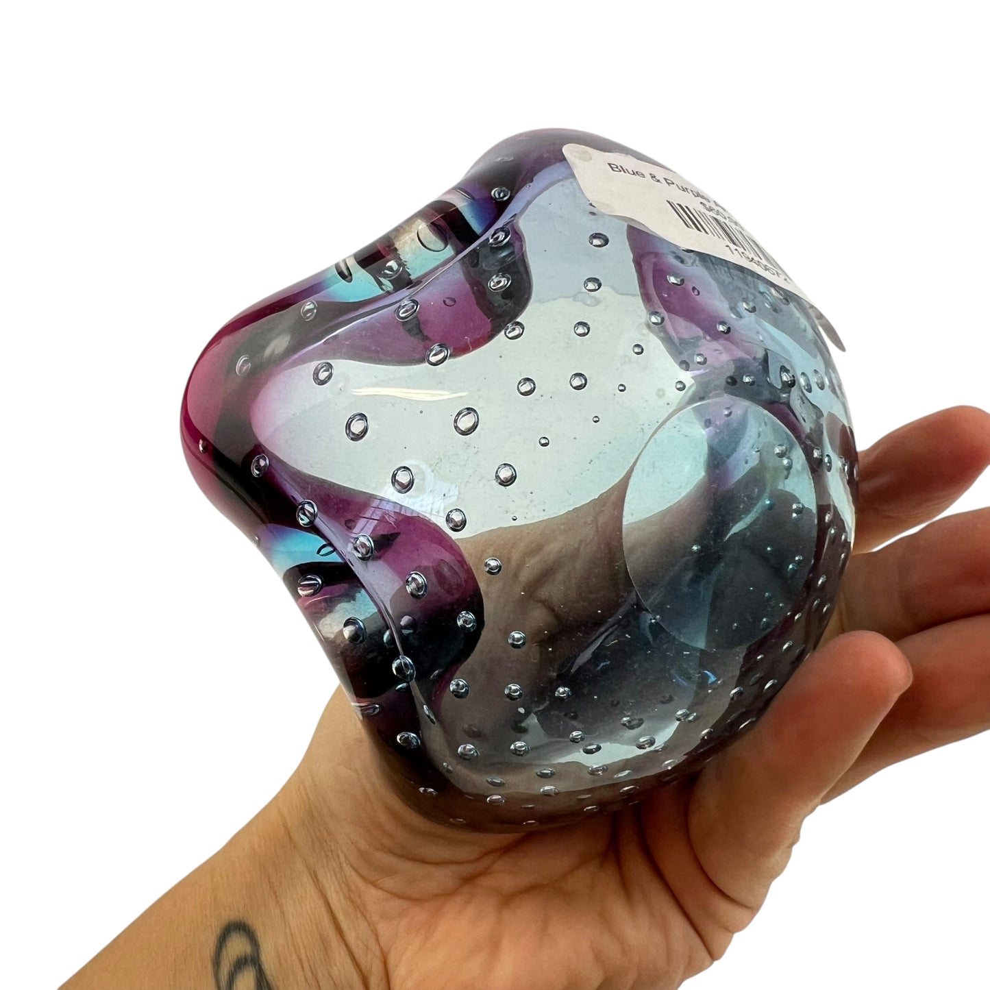 Blue & Purple Art Glass Dish