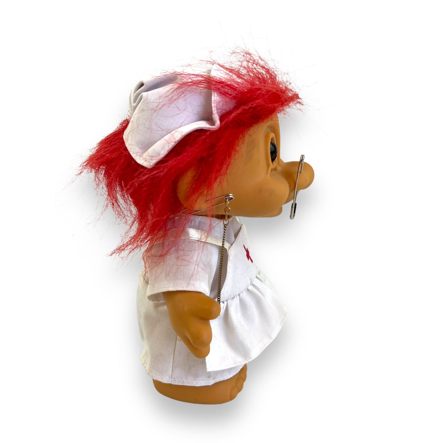 Troll Doll Nurse Large Red Hair