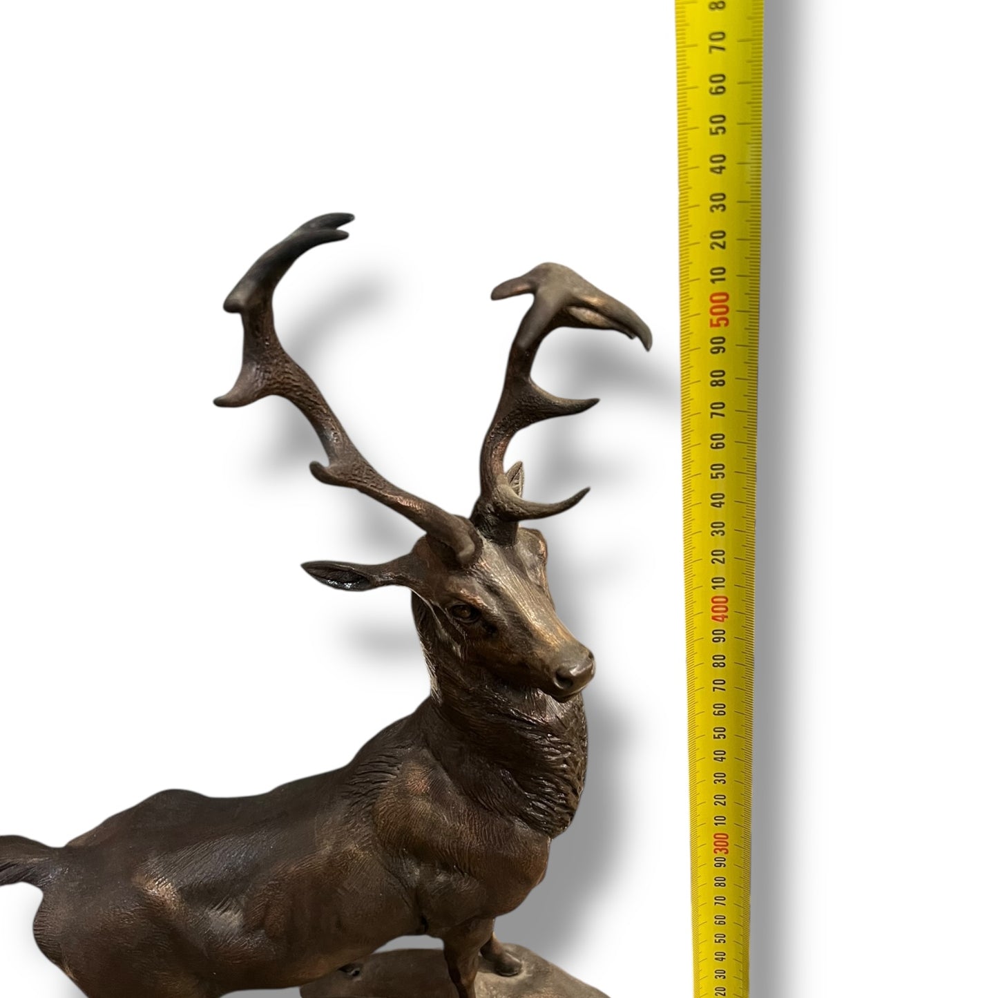 Large Bronze Deer Sculpture — Signed Keizler